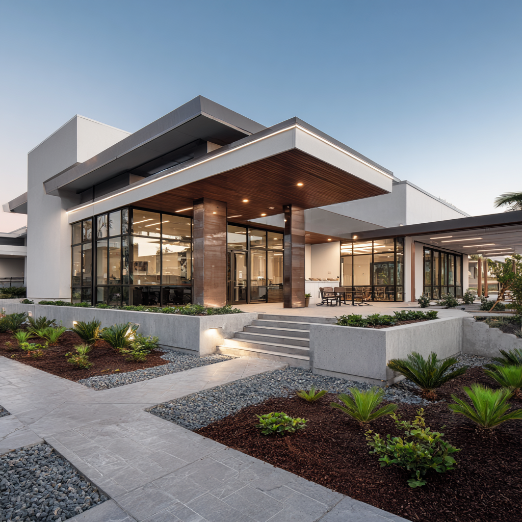 Outdoor spaces and landscaped grounds at ALRA Rehab campus